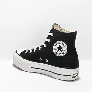 Converse Chuck Taylor All Star Lift Black & White High Top Platform Shoes